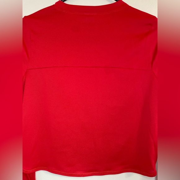 Gymshark Red Long Sleeve Crop Top With Thumb holes Size XS - Picture 6 of 6